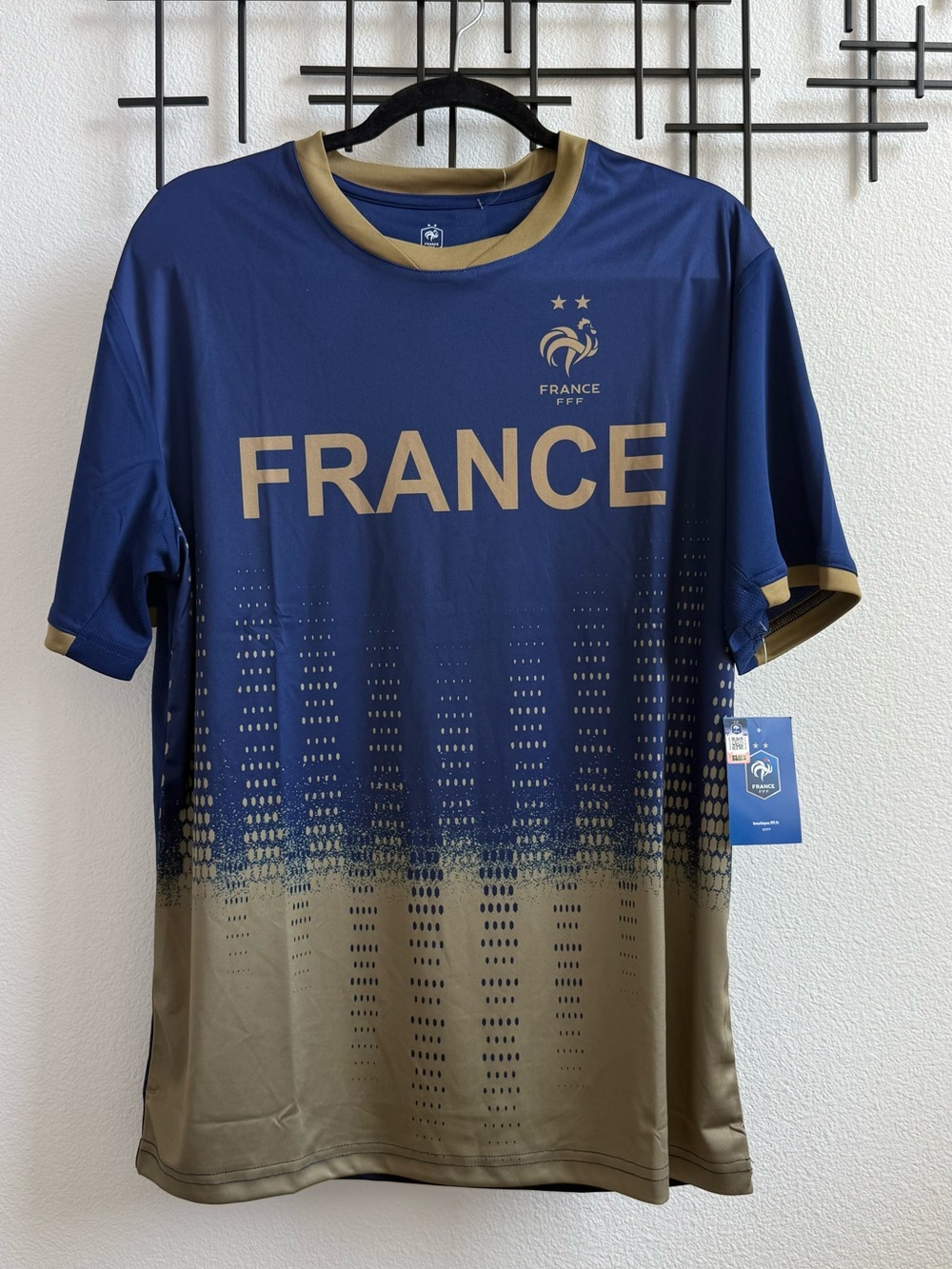 NWT France FFF #10 Soccer Jersey Men’s Size Large FIFA World Cup Fan Shirt
